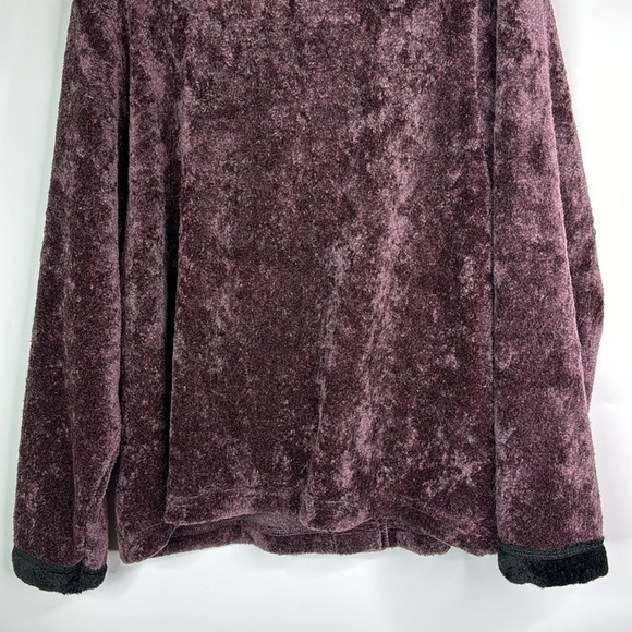 Artisans Pinecone Purple Fleece Button Up Size Large NWT - Picture 6 of 11